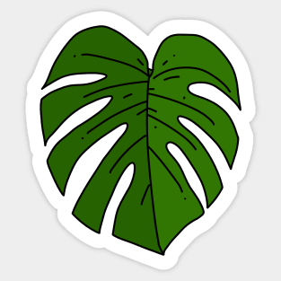 Monstera Deliciosa Leaf Sticker